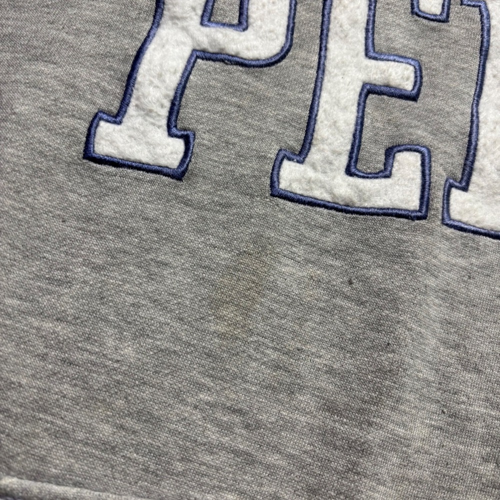 Vintage Pepsi Hoodie Gray Chenille Logo Pullover Sweatshirt Mens XL Heavyweight - Picture 4 of 6